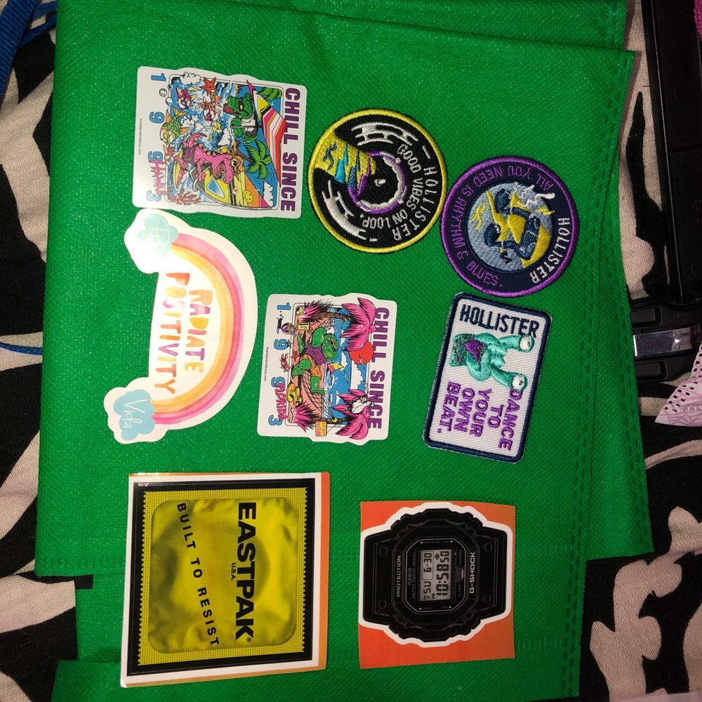 Urban outfitters bag+brandy+zumiez stickers